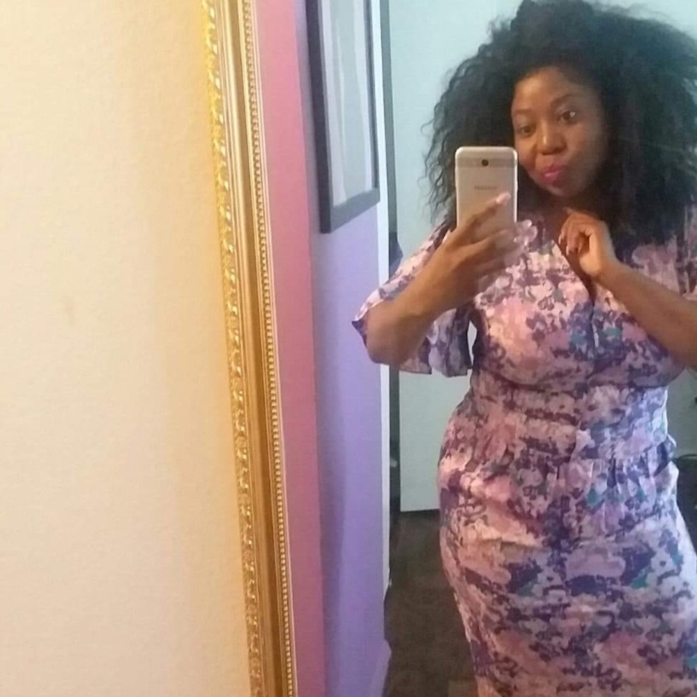 Vintage Silk Floral Dress